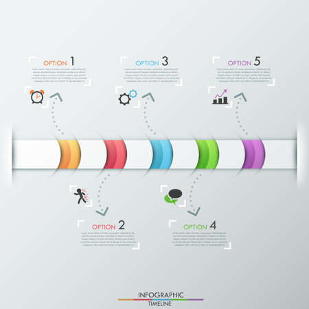 Modern infographics options banner.のイラスト素材