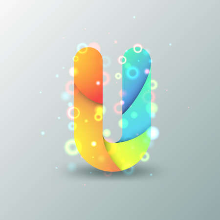 Modern Capital Letter Uのイラスト素材