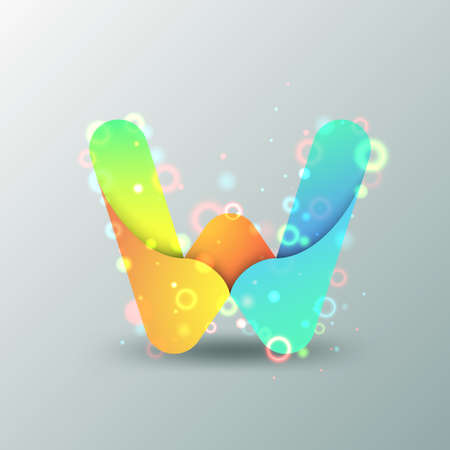 Modern Capital Letter Wのイラスト素材