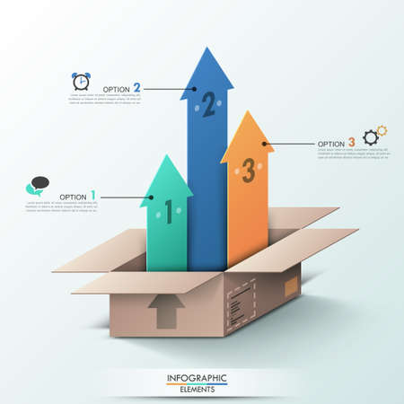 Modern infographic options bannerのイラスト素材