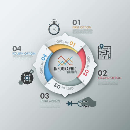Modern infographics options banner.のイラスト素材