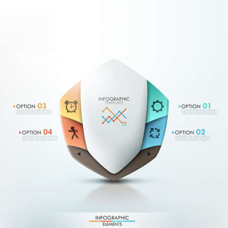 Modern infographic options templateのイラスト素材
