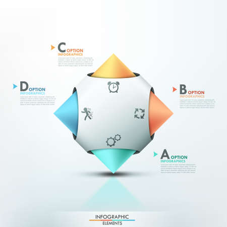 Modern infographic options templateのイラスト素材