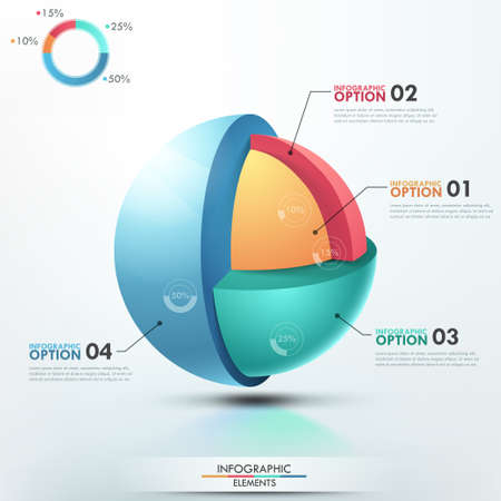Modern infographics options banner.のイラスト素材