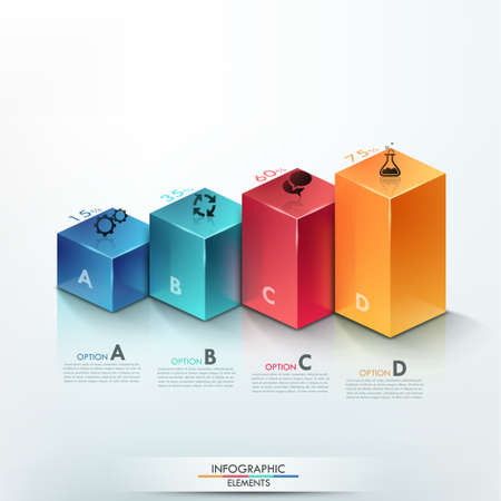Modern infographics options banner.のイラスト素材