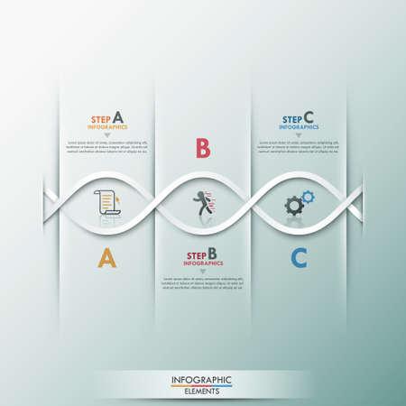 Modern infographics process templateのイラスト素材