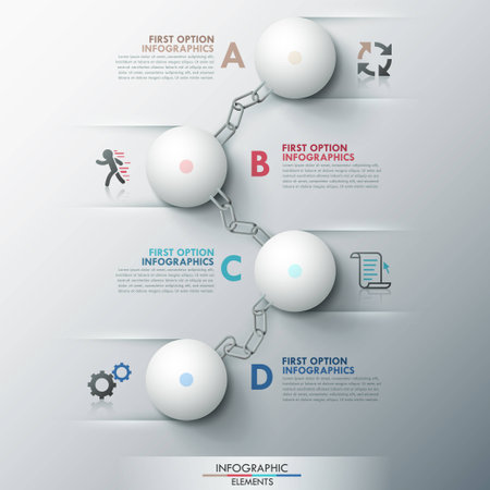 Modern infographic options banner.のイラスト素材