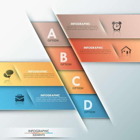 Modern infographics options banner.のイラスト素材
