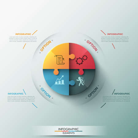Modern infographic options banner.のイラスト素材