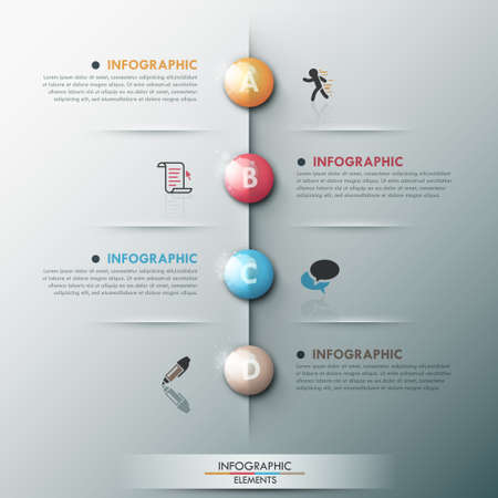 Modern infographic option bannerのイラスト素材