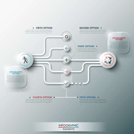 Modern infographic option bannerのイラスト素材