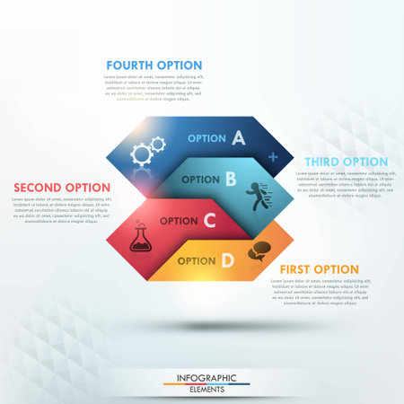 Modern infographics options banner.のイラスト素材