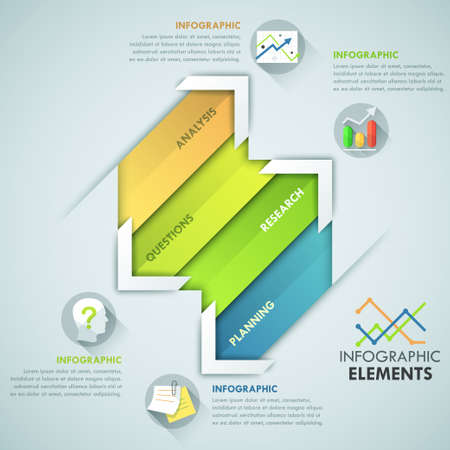 Modern infographics options bannerのイラスト素材