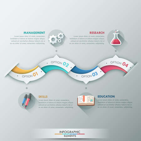 Modern infographics options banner.のイラスト素材