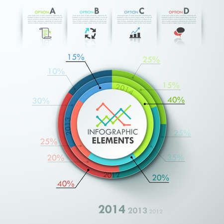 Modern infographics options banner.のイラスト素材