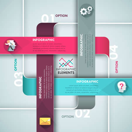 Modern infographics options bannerのイラスト素材
