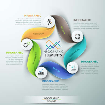 Modern infographics options banner.のイラスト素材