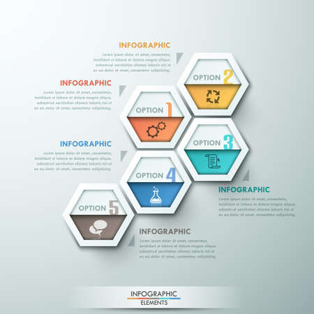 Modern infographics options banner.のイラスト素材