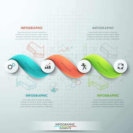 Modern infographics options banner.のイラスト素材