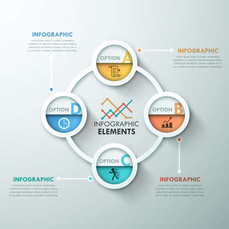 Modern infographics options banner.のイラスト素材