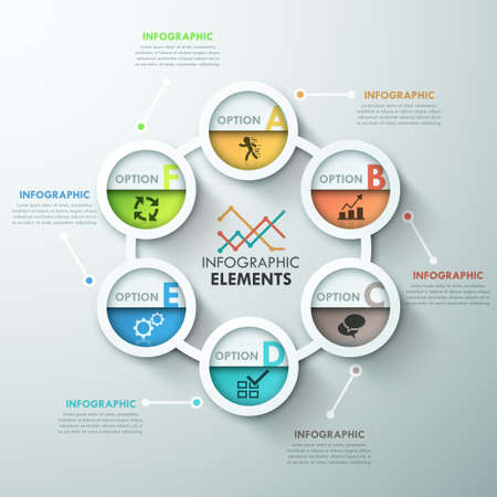 Modern infographics options banner.のイラスト素材
