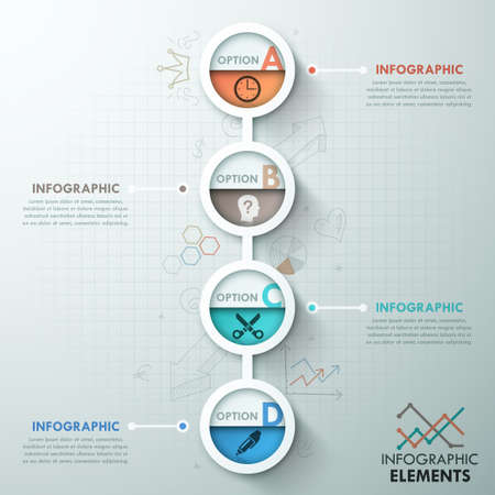 Modern infographics options banner.のイラスト素材