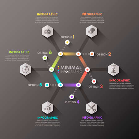 Modern infographics options banner.のイラスト素材