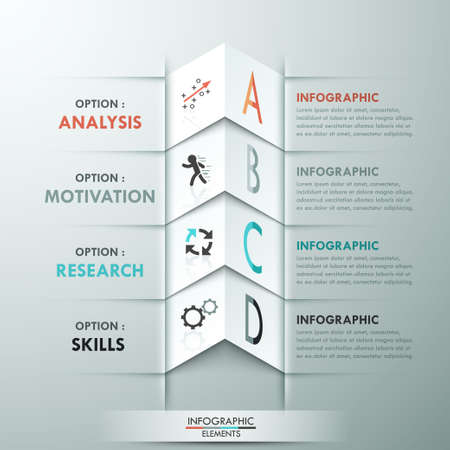 Modern infographics options banner.のイラスト素材