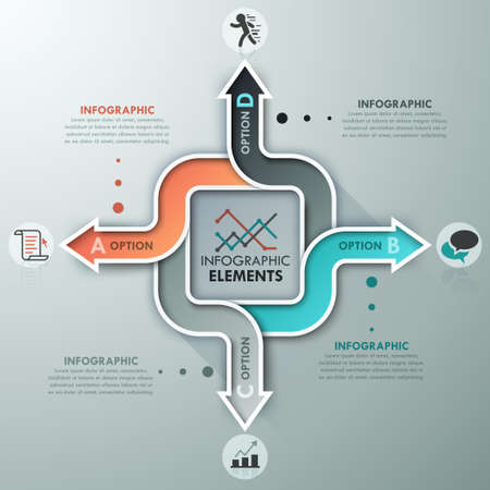 Modern infographics options banner.のイラスト素材