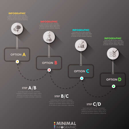 Modern infographics options banner.のイラスト素材
