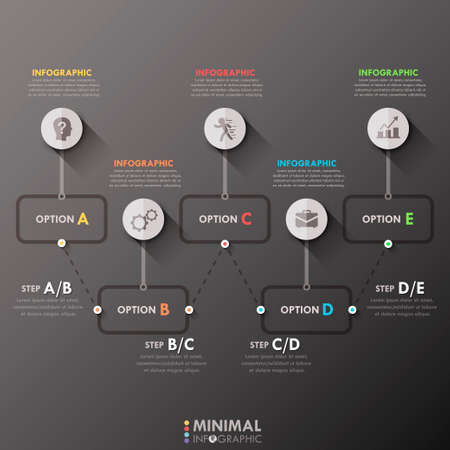 Modern infographics options banner.のイラスト素材