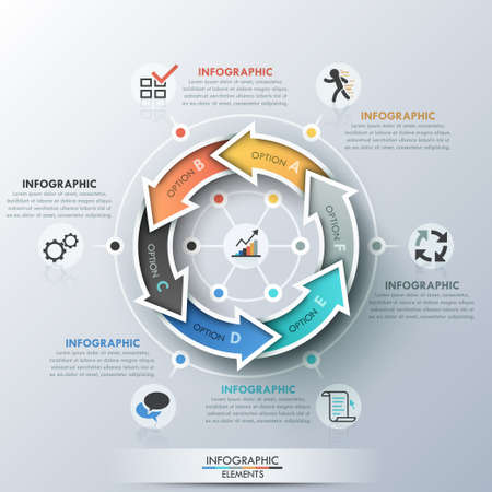 Modern infographics options banner.のイラスト素材