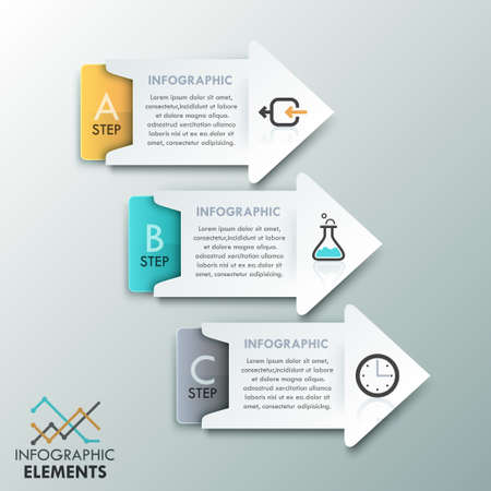 Modern infographics options bannerのイラスト素材