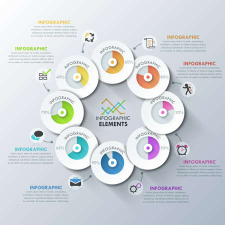 Modern infographics options banner.のイラスト素材
