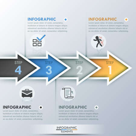 Modern infographics options bannerのイラスト素材