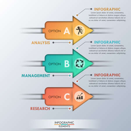Modern infographics options bannerのイラスト素材