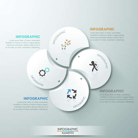 Modern infographics options banner.のイラスト素材