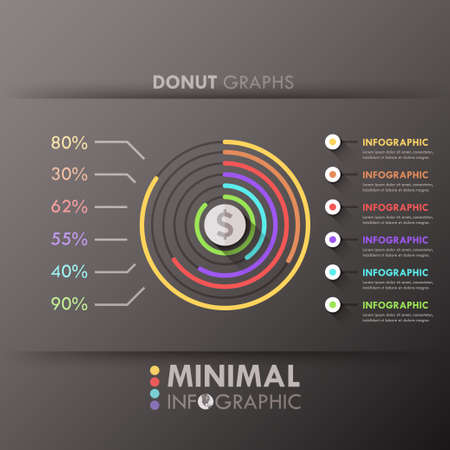 Modern infographics options banner.のイラスト素材
