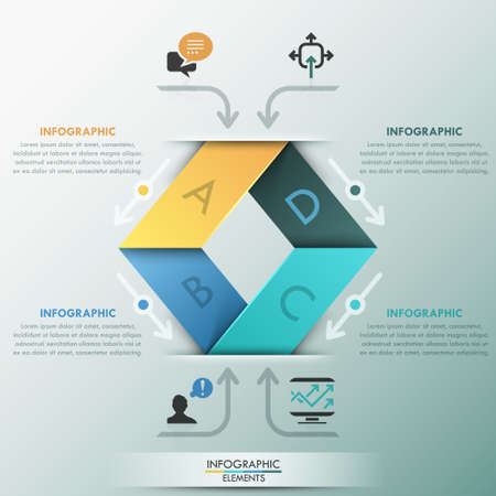 Modern infographics options bannerのイラスト素材