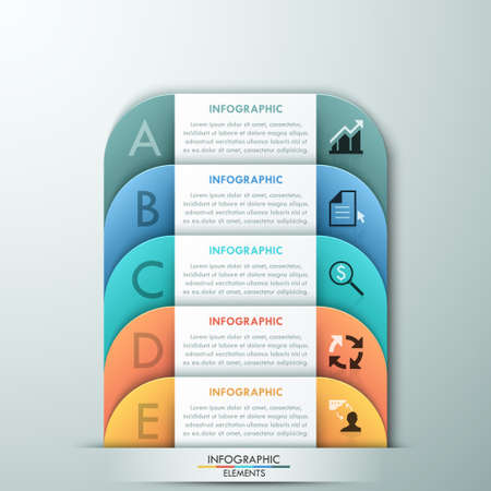 Modern infographics options banner.のイラスト素材