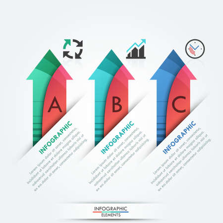 Modern infographics options bannerのイラスト素材