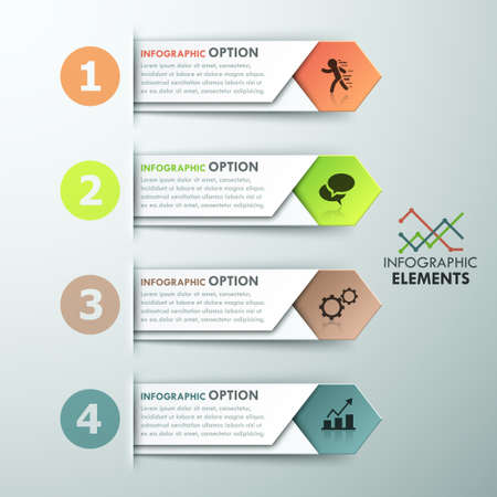 Modern infographic option bannerのイラスト素材