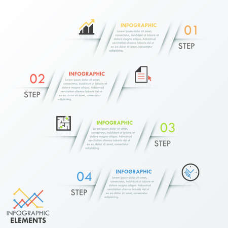 Modern infographics options bannerのイラスト素材