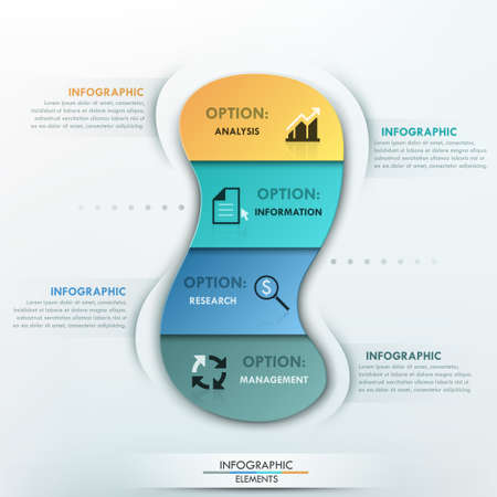 Modern infographics options bannerのイラスト素材