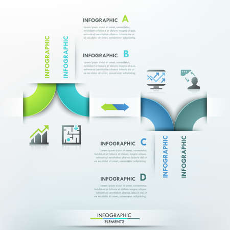 Modern infographics options bannerのイラスト素材