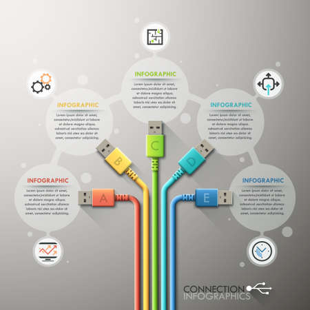 Modern infographic option templateのイラスト素材