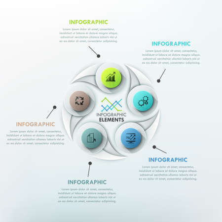 Modern infographics options banner.のイラスト素材