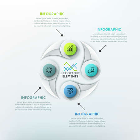 Modern infographics options banner.のイラスト素材