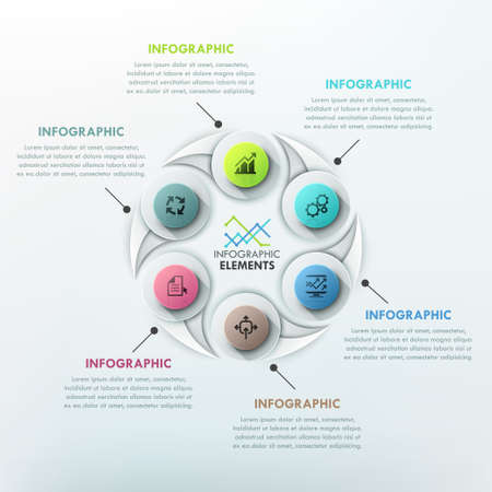 Modern infographics options banner.のイラスト素材