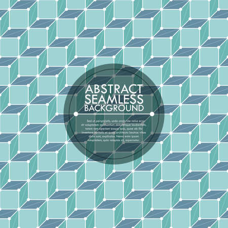 Vector seamless pattern. Modern stylish texture. Repeating geometric background with blue rhombus and nodes from hexagonのイラスト素材